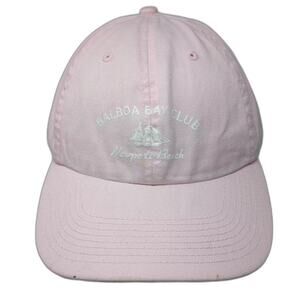 Fahrenheit Pink Baseball Cap Balboa Bay Club Newport Beach Embroidered Hat OS